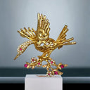 BSK Gold Colored Filigree Hardware Brooch Bird on a Branch -Benny,Slovitt, Kaslo