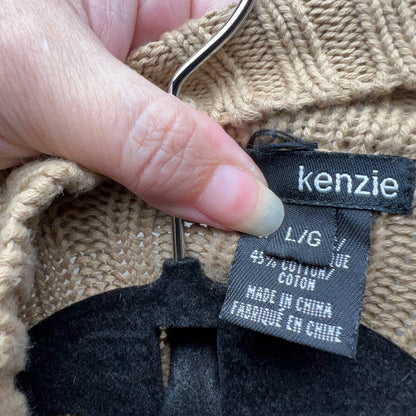 Kenzie Size L Beige Zip Up Jacket (Large)