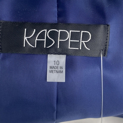 Kasper Blazer Womens size 10 Jacket Navy Blue and White