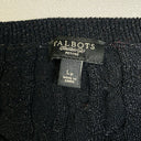 Talbots Shimmer Black Sweater, Petite Size Large