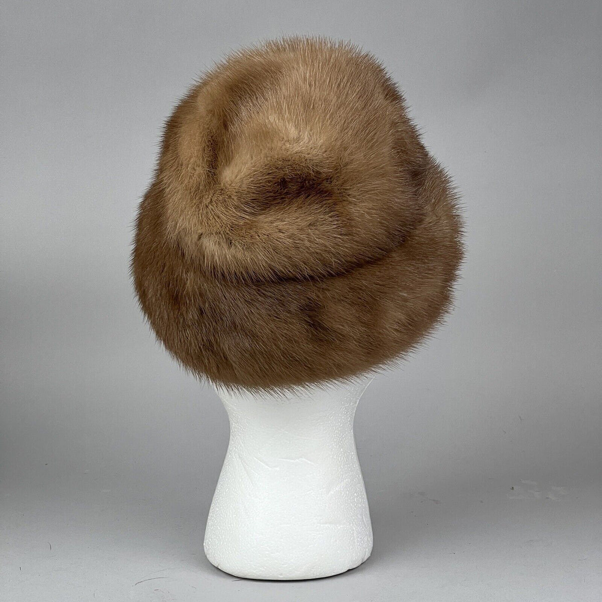 1950's Francios Paris New York Pillbox Brown Mink Hat from Sweden