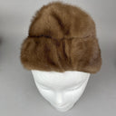 1950's Francios Paris New York Pillbox Brown Mink Hat from Sweden