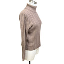 Tablots 100% Cotton, Beige Turtleneck Sweater, Size Medium