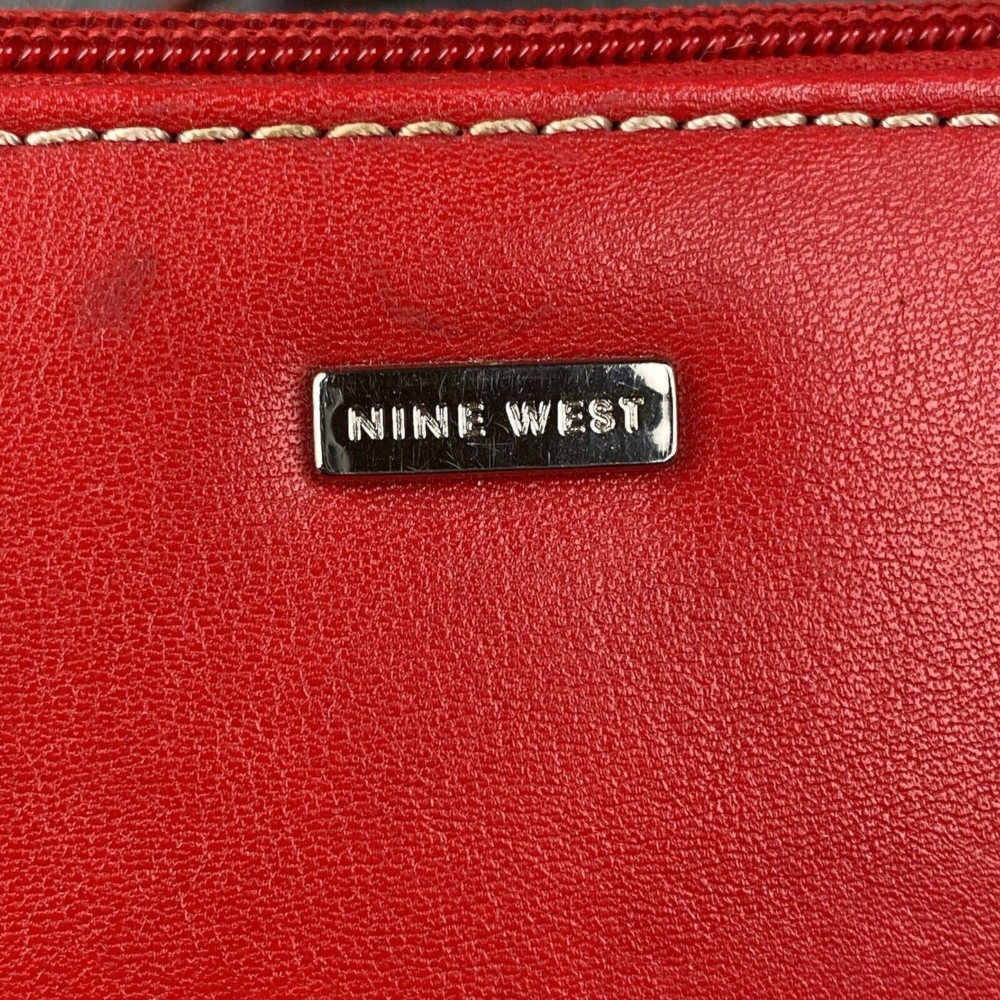 Vintage Nine West Small 8" x 5" Faux Leather  Red