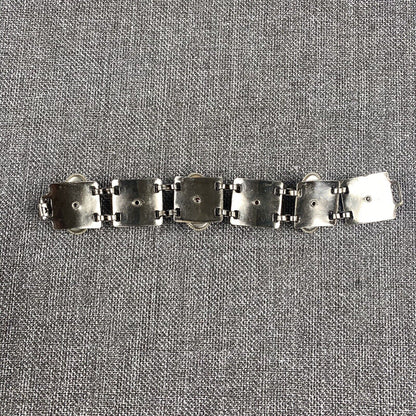 Vintage 7 1/2" Bracelet Black and Silver