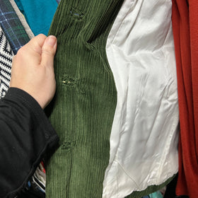 Vintage Green Corduroy Jacket Size Medium