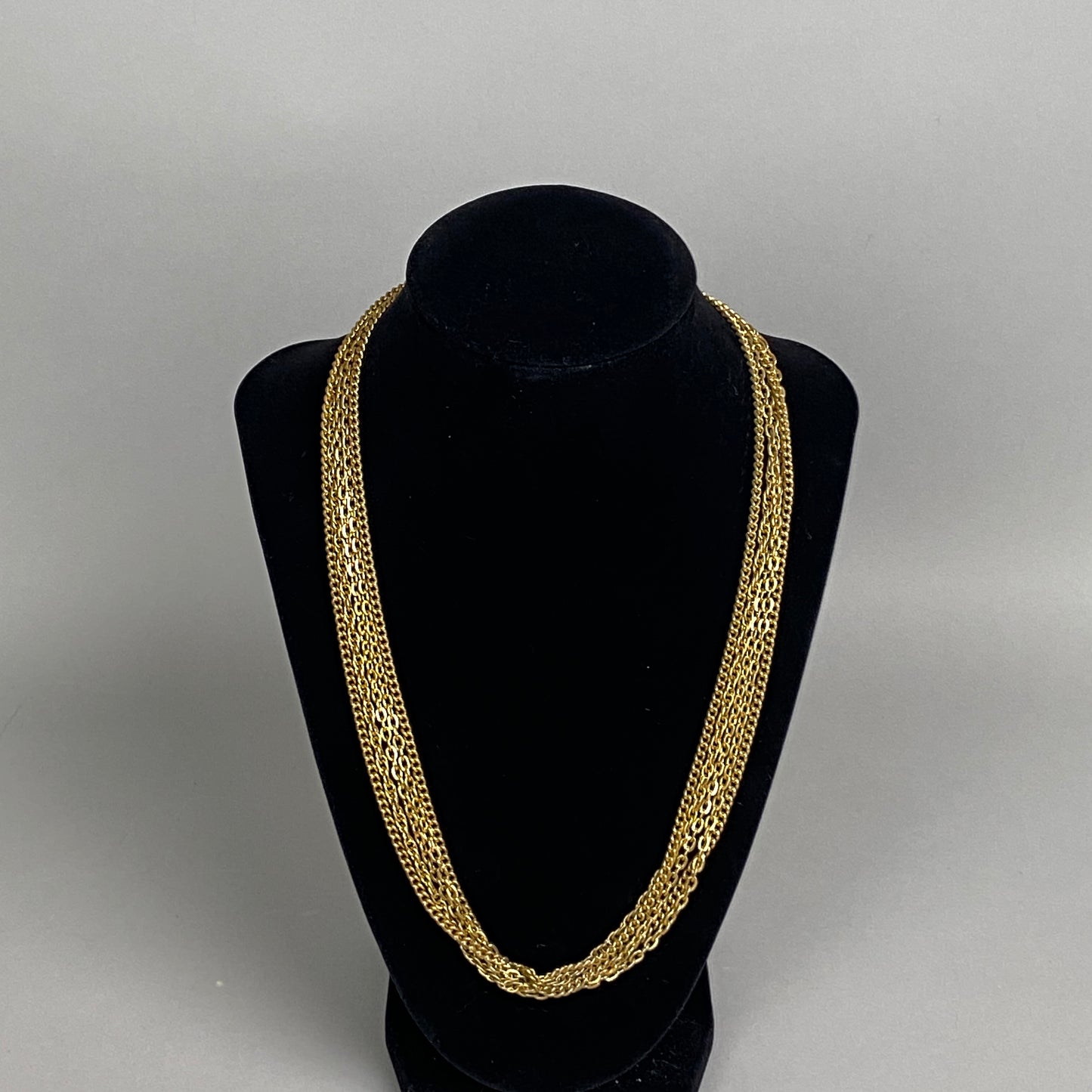 21" 5 Strand Gold-Colored Necklace