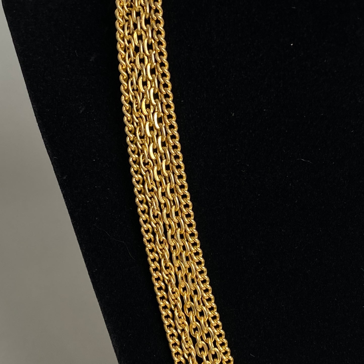 21" 5 Strand Gold-Colored Necklace