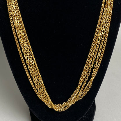 21" 5 Strand Gold-Colored Necklace