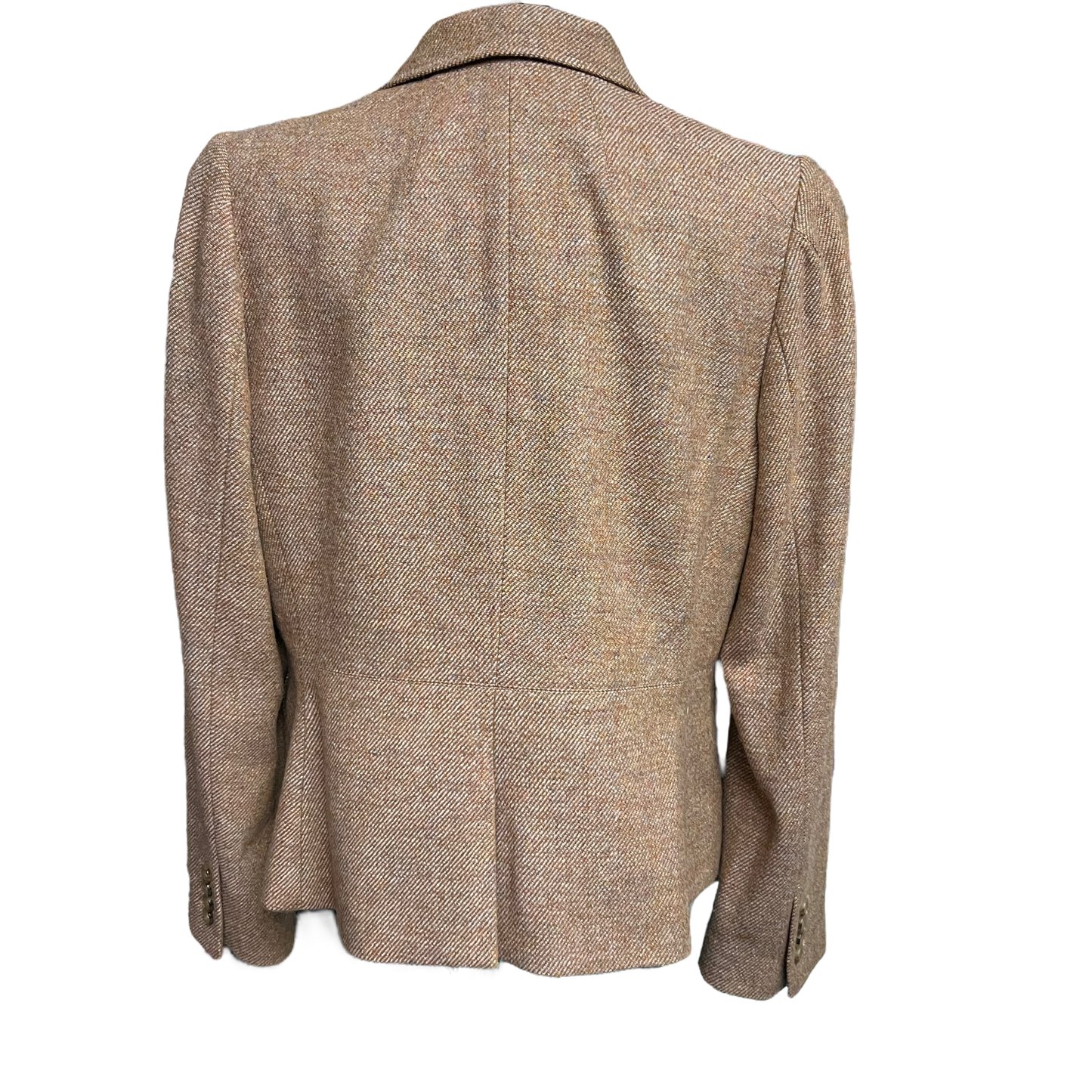 TALBOTS Petites - Brown Herringbone Wool Blazer Jacket - Size 2P