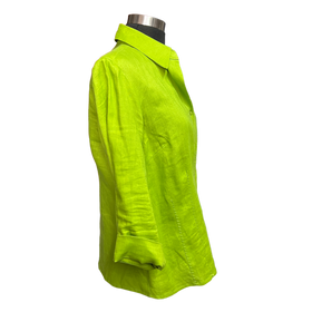 Richard Malcom Bright Lime Green Button Up Shirt Size Medium