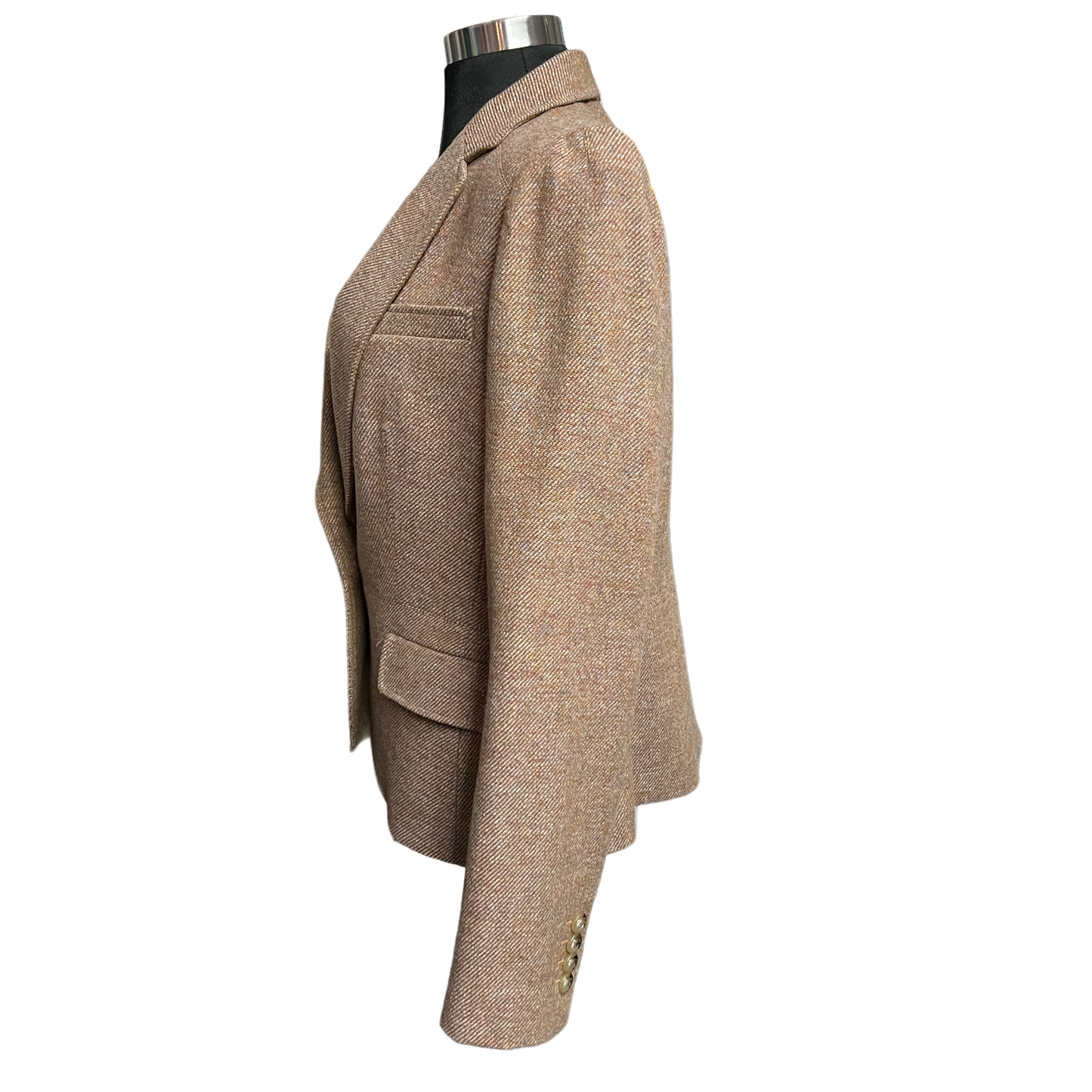 Talbots Petite Tan Colored Single Button Blazer Size 14p