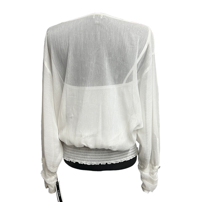 A. Byer Sheer Long Sleeve Blouse Size Medium (new)