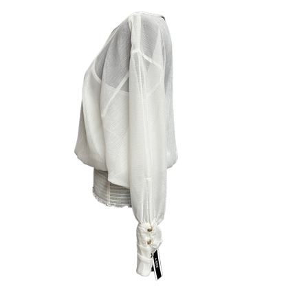 A. Byer Sheer Long Sleeve Blouse Size Medium (new)